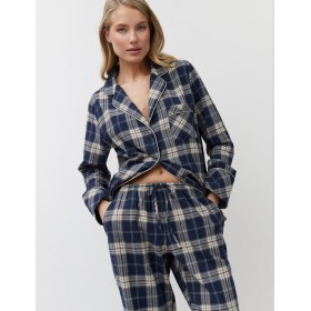 Пижама женская со штанами Aruelle LAURENCE, Цвет: тёмно-синий/бежевый, Размеры: M