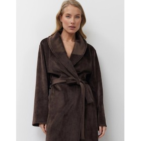 Длинный халат под пояс Aruelle MILENE, Цвет: шоколадный, Размеры: S