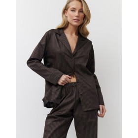 Хлопковая пижама с брюками Aruelle NOEMIE, Цвет: шоколадный, Размеры: S