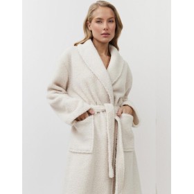 Тёплый халат Aruelle SIMONE, Цвет: светло-бежевый, Размеры: XL