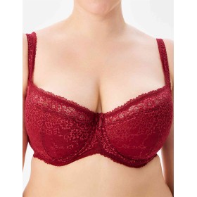Кружевной бюстгальтер на поролоне Lina A 6086 румба, Цвет: румба, Размеры: 70G
