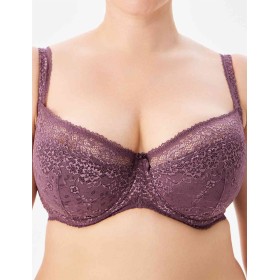 Кружевной бюстгальтер на поролоне Lina A 6086 крокус, Цвет: крокус, Размеры: 80E