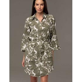 Платье-рубашка из муслина Mia-Amore AVANTA 5377, Цвет: оливковый, Размеры: 5XL