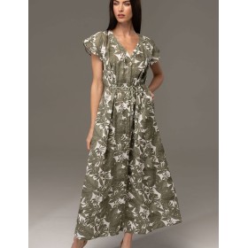 Халат из хлопкового муслина Mia-Amore AVANTA 5378, Цвет: оливковый, Размеры: 2XL