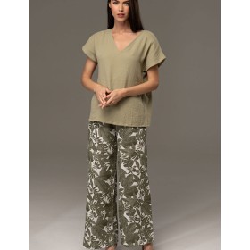 Комплект из хлопкового муслина Mia-Amore AVANTA 5379, Цвет: оливковый, Размеры: M