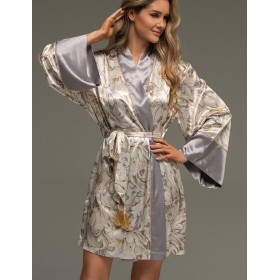 Короткий халат-кимоно Mia-Amore EILIN 4583, Цвет: брют, Размеры: 2XL/3XL