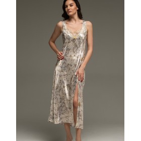 Шёлковая сорочка с рельефами Mia-Amore EILIN 4584, Цвет: брют, Размеры: 2XL