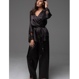 Комплект-тройка шёлковый Mia-Amore MERLOT 4746 черный, Цвет: черный, Размеры: 3XL