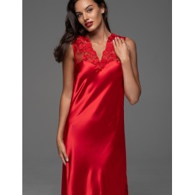 Длинная шёлковая сорочка Mia-Amore MERLOT 4747 красный, Цвет: красный, Размеры: S