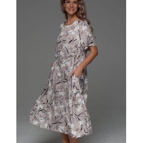 Домашнее платье Mia-Amore MAILA 5568, Цвет: серый, Размеры: 2XL/3XL