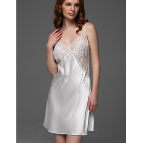 Сорочка из шёлка и кружева Mia-Amore ADELAIDA 4700 белый, Цвет: белый, Размеры: 3XL