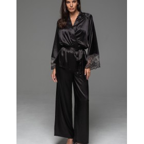 Шёлковый комплект-тройка Mia-Amore ADELAIDA 4706 черный, Цвет: черный, Размеры: 2XL