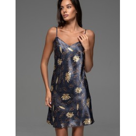 Сорочка из шёлка Mia-Amore MARYGOLD 4691, Цвет: темно-синий, Размеры: 3XL