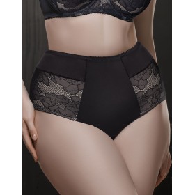 Высокие трусы слипы Mioocchi AMANDA 8441 nero, Цвет: nero (черный), Размеры: L