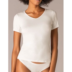 Женская футболка из модала Sielei TODAY 6008 milk, Цвет: milk (молоко), Размеры: M