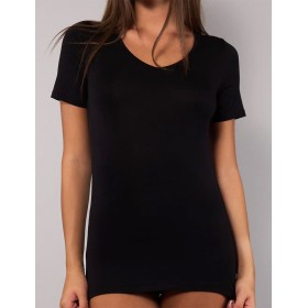 Женская футболка из модала Sielei TODAY 6008 nero, Цвет: nero (черный), Размеры: S