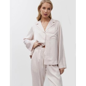 Атласная пижама с брюками Aruelle GILIAN, Цвет: светло-розовый, Размеры: XS