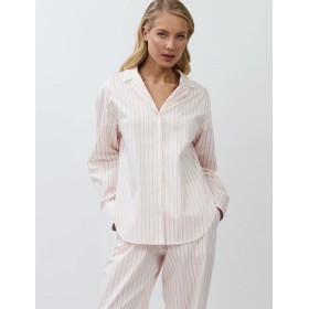 Хлопковая пижама с брюками Aruelle ZEPHYR, Цвет: кремовый/розовый, Размеры: XS