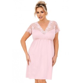 Сорочка из вискозы Donna LIVIA PLUS powder pink, Цвет: светло-розовый, Размеры: 3XL