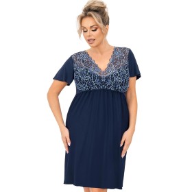 Сорочка из вискозы Donna MELANIA nightdress PLUS dark blue, Цвет: темно-синий, Размеры: 3XL