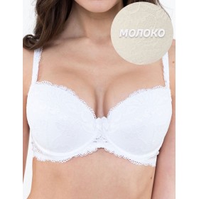 Бюстгальтер балконет пуш-ап Elli 8040 молоко, Цвет: молоко, Размеры: 75D