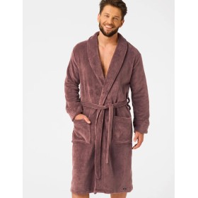 Теплый мужской халат Key MGL 255 латте, Цвет: латте, Размеры: XL/2XL
