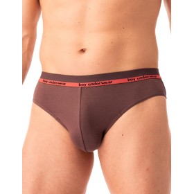 Трусы слипы 2 шт. в упаковке Key MPP 287 черный + коричневый, Цвет: черный + коричневый, Размеры: M