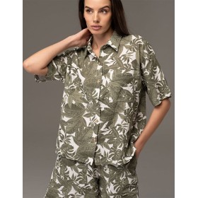 Комплект из хлопкового муслина Mia-Amore AVANTA 5374, Цвет: оливковый, Размеры: 3XL