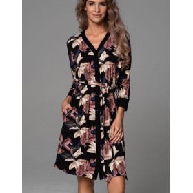 Короткий халат на пуговицах Mia-Amore DAIANA 5578, Цвет: мультицвет, Размеры: 3XL