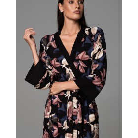 Длинный запашной халат Mia-Amore DAIANA 5579, Цвет: мультицвет, Размеры: 2XL/3XL