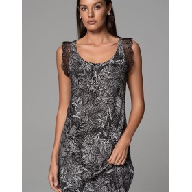 Длинная сорочка из вискозы Mia-Amore JOLINE 5581, Цвет: черный, Размеры: 3XL