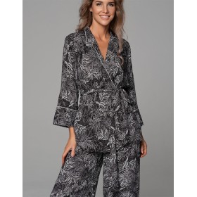 Классическая пижама с брюками Mia-Amore JOLINE 5587, Цвет: черный, Размеры: 2XL