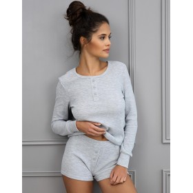 Хлопковая пижама с шортами Sensis BRITTANY, Цвет: серый, Размеры: S/M