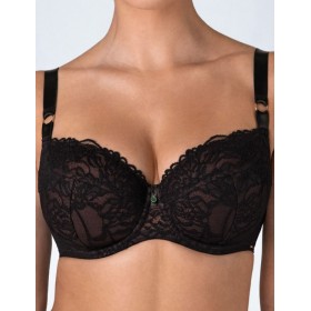 Бюстгальтер полупоролоновый Alles TRUFFLE NOIR PU, Цвет: черный, Размеры: 70F