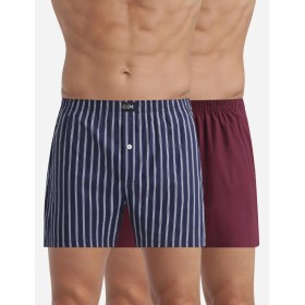 Набор мужских трусов (2 шт) Dim 0DXY полоски/красный чили, Цвет: полоски/красный чили, Размеры: L