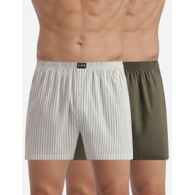 Набор мужских трусов (2 шт) Dim 0DXY ретро полоски/зеленый, Цвет: ретро полоски/зелены, Размеры: L