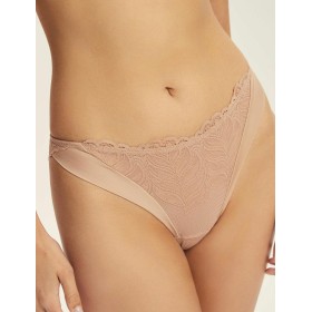 Кружевные трусы бразилиана Esotiq 43586 KORIN латте, Цвет: латте, Размеры: S