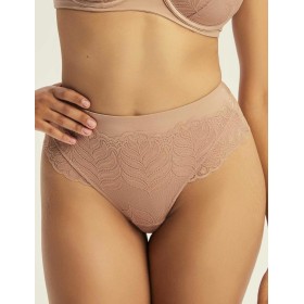 Трусы с высокой посадкой Esotiq 43587 KORIN латте, Цвет: латте, Размеры: S