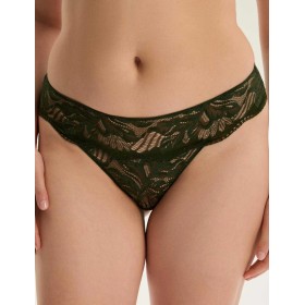 Трусики слипы кружевные Esotiq 43636 KAVI тёмно-зелёный, Цвет: тёмно-зелёный, Размеры: S