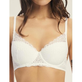 Бюстгальтер балконет с вкладышами пуш-ап Esotiq 43656 CARIS белый, Цвет: белый, Размеры: 65D