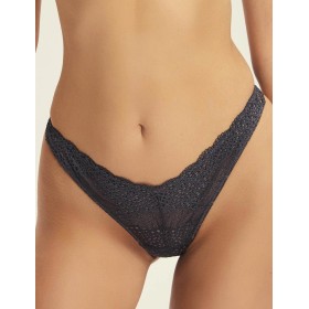 Кружевные трусы стринги Esotiq 44325 CARIS графит, Цвет: графит, Размеры: S