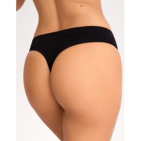 Трусики стринги бесшовные Gaia 011 BASTET черный, Цвет: черный, Размеры: L