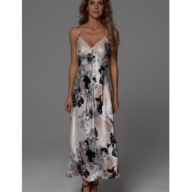 Длинная сорочка на бретелях Mia-Amore TRINITY 4768, Цвет: мультицвет, Размеры: 2XL