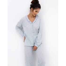 Хлопковая пижама с брюками Sensis LUCILLE, Цвет: голубой, Размеры: M