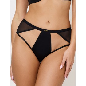 Трусы высокие Subtille HOLLY BLACK brazilian panties, Цвет: черный, Размеры: M