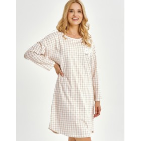 Ночная сорочка из хлопка Taro 3437 VERA, Цвет: светло-бежевый, Размеры: S