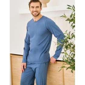 Пижама мужская со штанами Taro 3474 LORENZO джинс, Цвет: джинс, Размеры: L