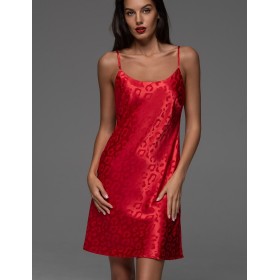 Короткая жаккардовая сорочка Mia-Amore LEONA 2230 красный, Цвет: красный, Размеры: 3XL