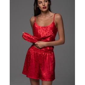 Пижама из жаккардового атласа Mia-Amore LEONA 2232 красный, Цвет: красный, Размеры: 3XL