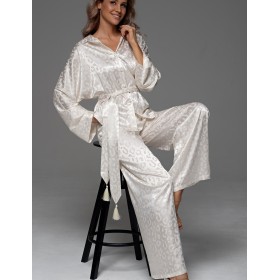 Пижама из жаккардового атласа Mia-Amore LEONA 2236 молочный, Цвет: молочный, Размеры: 2XL